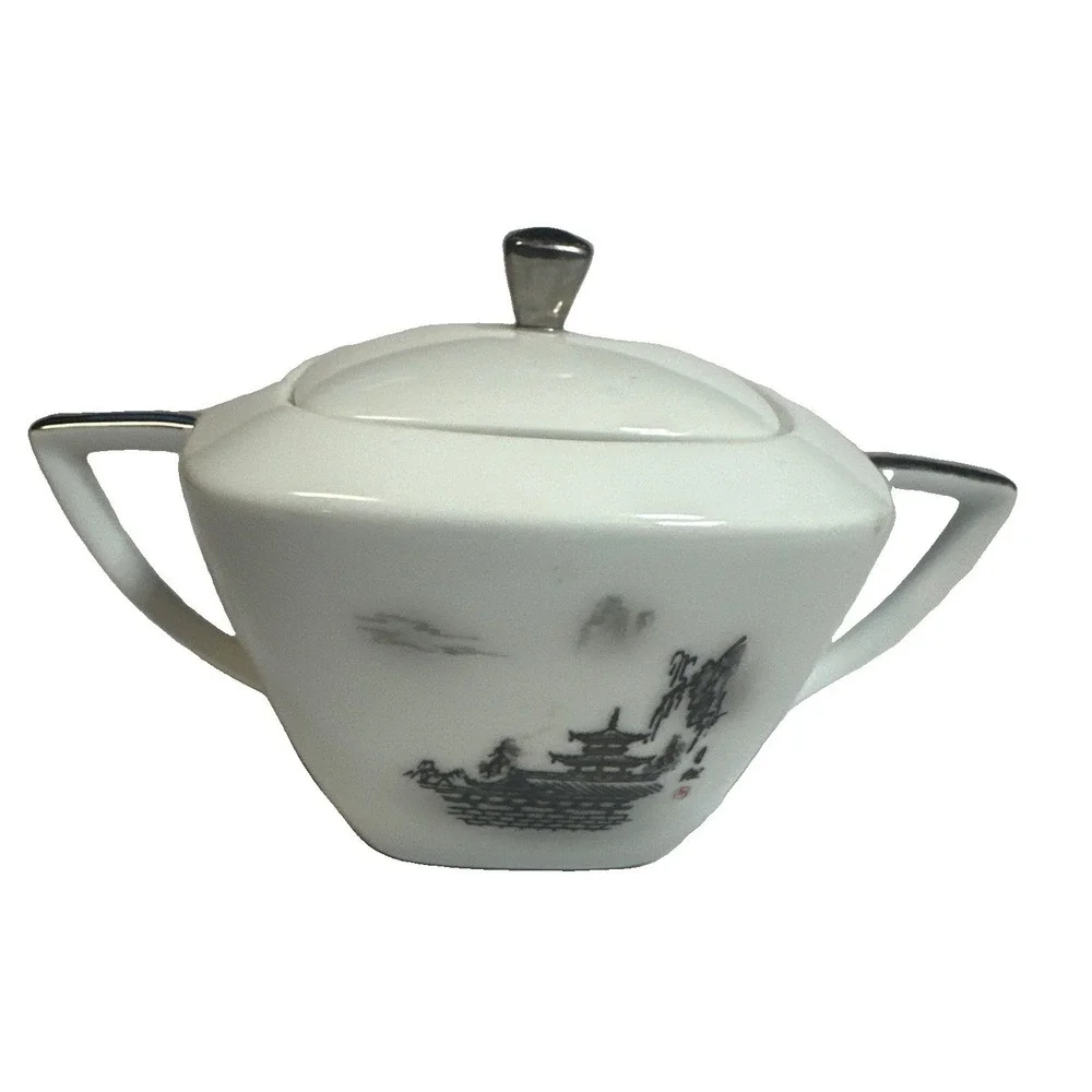 FUKAGAWA ARITA Sugar Bowl Pattern #2151 Hand-Painted Made In Japan